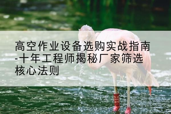 雁塔剪叉式升降机厂家-高空作业设备选购实战指南-十年工程师揭秘厂家筛选核心法则