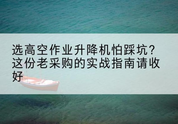 雁塔高空作业升降机厂家推荐-选高空作业升降机怕踩坑？这份老采购的实战指南请收好